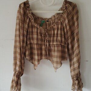 Charming plaid crop top CUTE